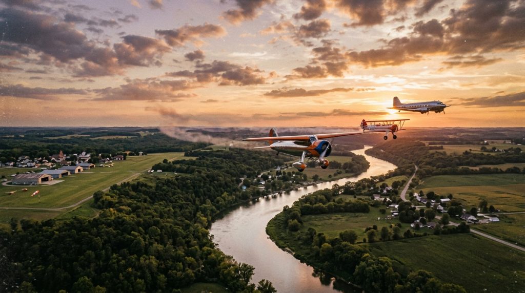 Exploring the Golden Age of Aviation from the Sky Over the Grand River